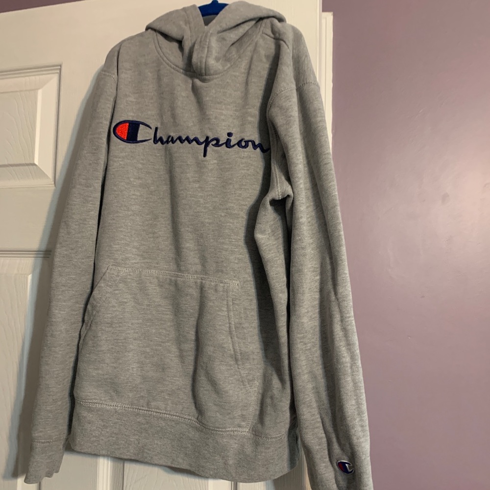 Gray Champion hooded sweatshirt